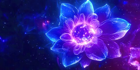 Flower with a blue center and purple petals