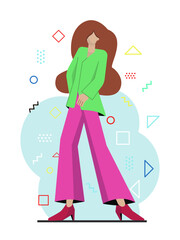 a female model who poses like a clothing model