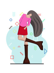 a female model who poses like a clothing model