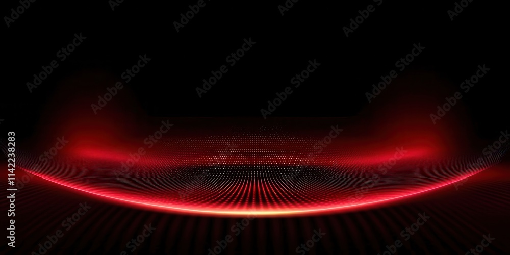 Poster red background with a red line