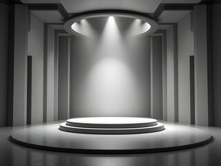 Minimalist podium for product display and showcase