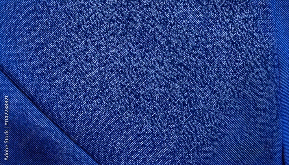 Poster high resolution close-up of blue woven fabric texture. detailed textile material pattern for design 