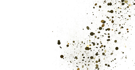 Multicolor confetti abstract background with a lot of falling pieces, isolated on a white background.