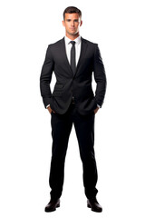 handsome businessman isolated on white