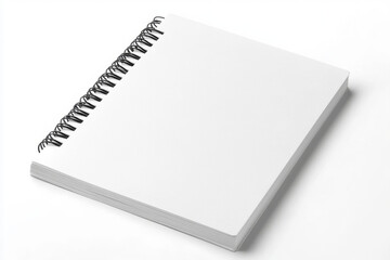 White spiral notebook mockup. 