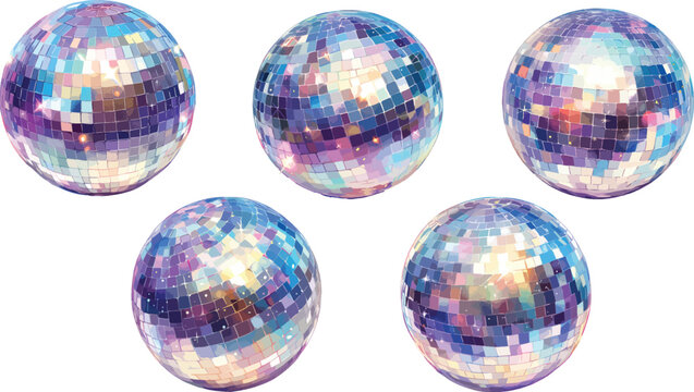 disco ball watercolor clipart