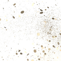gold  serpentine confetti on transparent background. luxury isolated