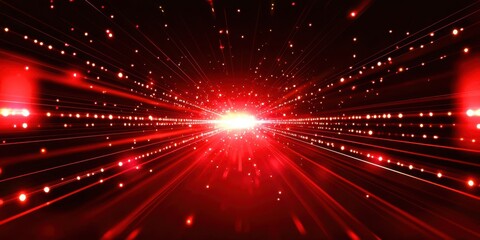 Naklejka premium Red background with a bright red light in the middle