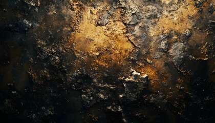 Abstract Dark Brown Gold Textured Surface