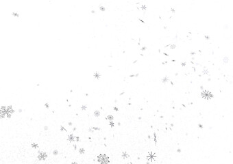 Frosty Snowfall: Mesmeric 3D Illustration Depicting Descending Holiday Snowflakes