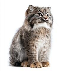 Obraz premium Manul isolated on white background