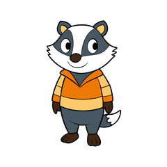 Badger cartoon vector illustration