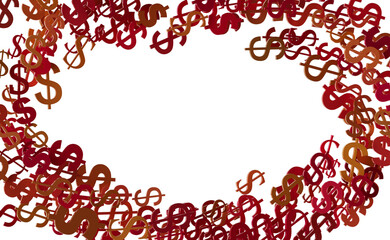 dollar symbol, 3d render illustration