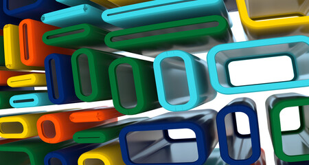 Abstract crystal background with refracting light and highlights in purple and yellow colors