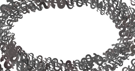 dollar symbol, 3d render illustration