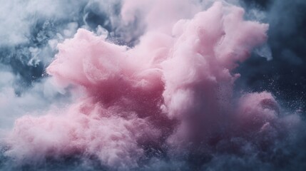 Pink and Blue Cloud Explosion