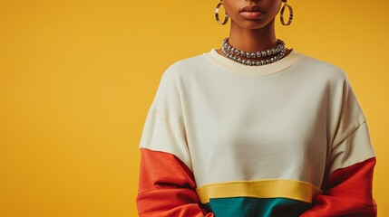 Obraz premium Trendy Mockup of a Fashion-Forward Shirt for Upscale Streetwear Styles and Contemporary Looks