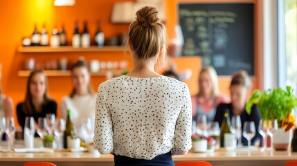 Guest Participating in Upscale Cooking Class and Wine Tasting Experience