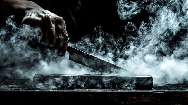 Traditional Japanese Knife Making Process with Expert Forging Techniques and Steel Craftsmanship