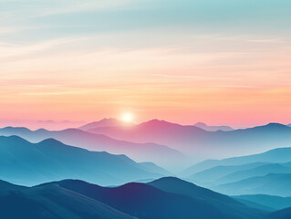 Obraz premium sunrise in mountains