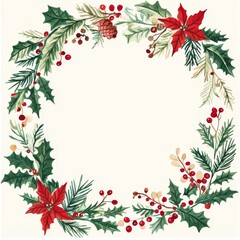 Christmas, New Year, Winter border with realistic branches of Christmas tree By SMSka File Type AI/EPS and JPEG 