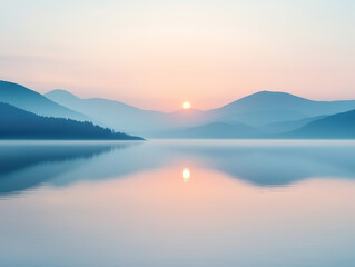 Fototapeta premium sunrise in mountains