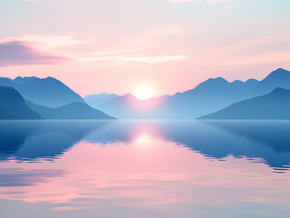 Fototapeta premium sunrise in mountains
