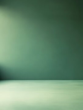 Clean minimalistic green studio background for creative projects and presentations