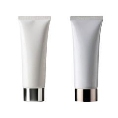 Cream tube mockup. White cosmetic tube template