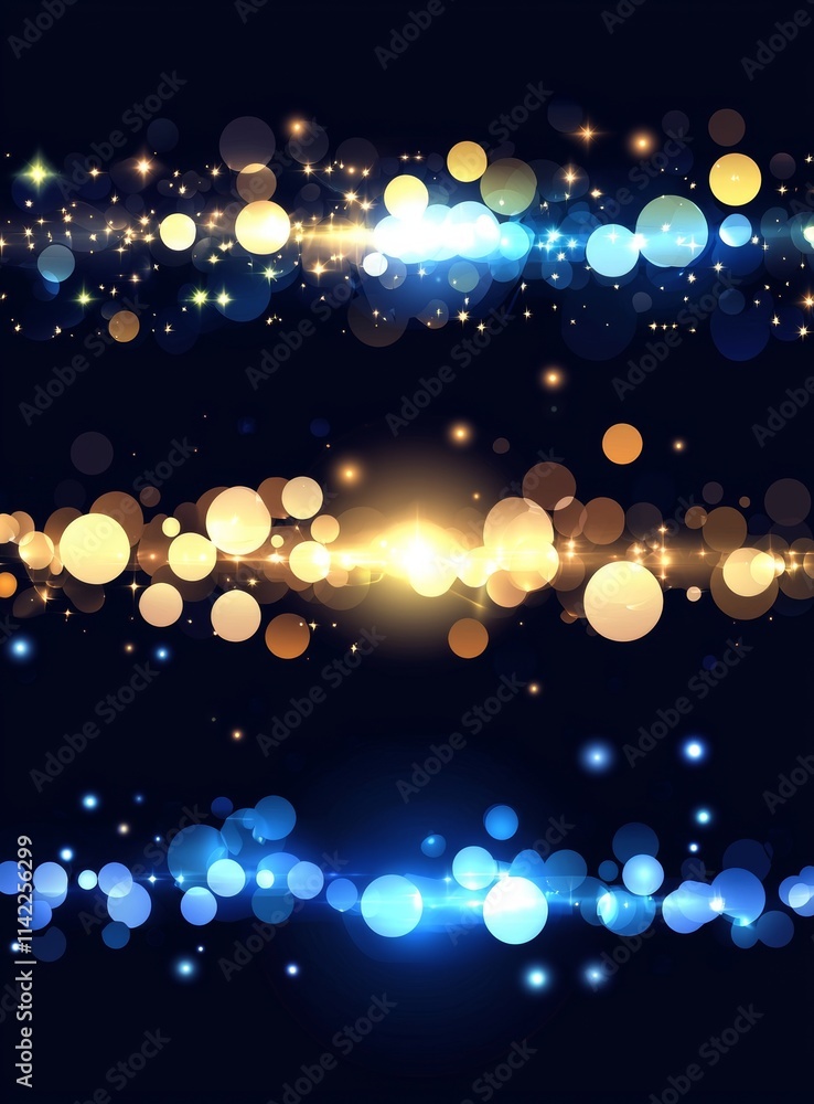 Poster a lens flare design feature in png format, featuring a transparent background and set against black.