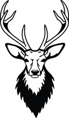 Naklejka premium Adobe Illustrator ABeautiful Deer Animal Art – Stunning Wildlife Illustrations and Decor Ideas