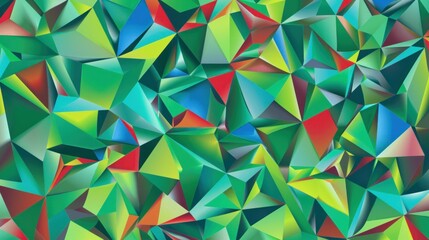 Abstract Geometric Green Pattern