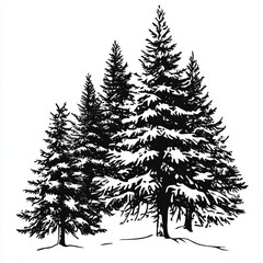 Christmas Trees By SimpLine File Type SVG, JPEG and PNG 
