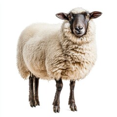 Obraz premium Sheep isolated on white background