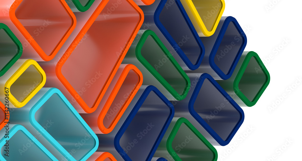 Poster multicolor abstract background banner of triangles , all the colors of the rainbow