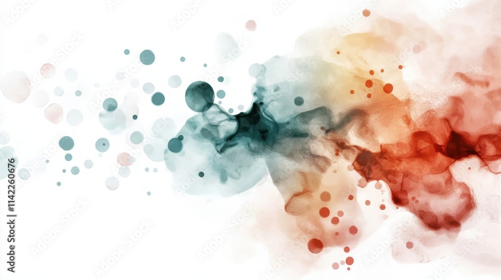 Poster dynamic watercolor splash art abstract creation digital canvas artistic environment vivid colors exp