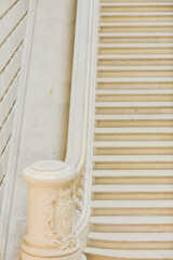 Beautiful and elegant stairs inside the building, with gilding and marble.