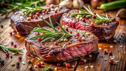 Savor juicy, rosemary-infused grilled steak.  Stunning photography included.
