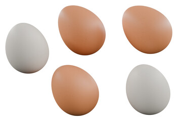Eggs isolated on white