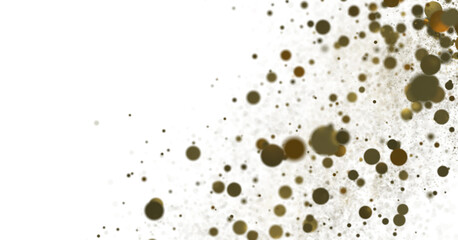 Glittering Spectacle: Captivating 3D Illustration of Glittery gold Confetti