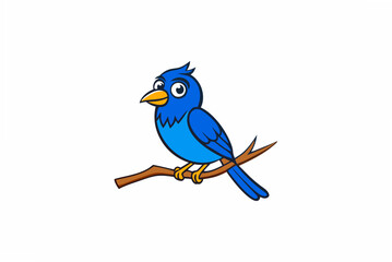 blue bird on a branch