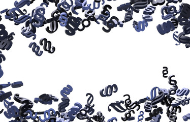 3d Symbol of Law and Justice - Paragraph / section sign - 3D Rendering