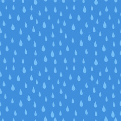 Blue seamless pattern with raindrops