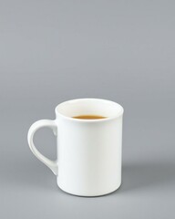 white cup on white background