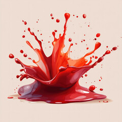Red Wine Splash Isolated