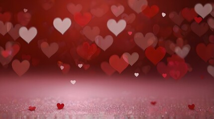Romantic Heart Pattern Background for Valentine's Day Celebration and Love Themes