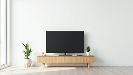 modern living room with tv