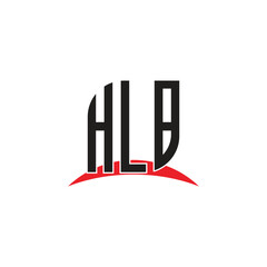 HLB  letter logo design with white background in illustrator, vector logo modern alphabet font