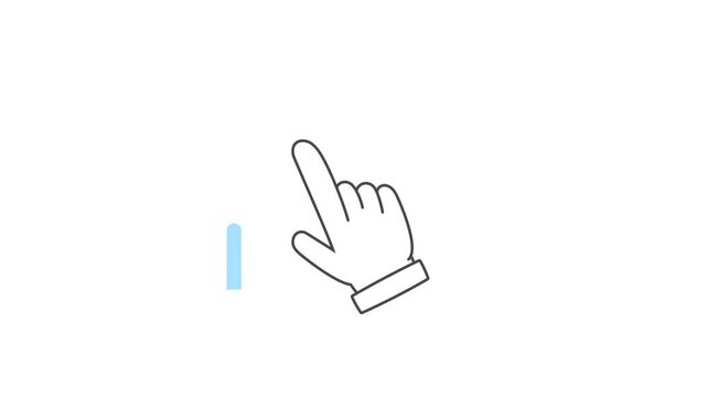 swip up down right left instruction animation icon on smartphone device screen 