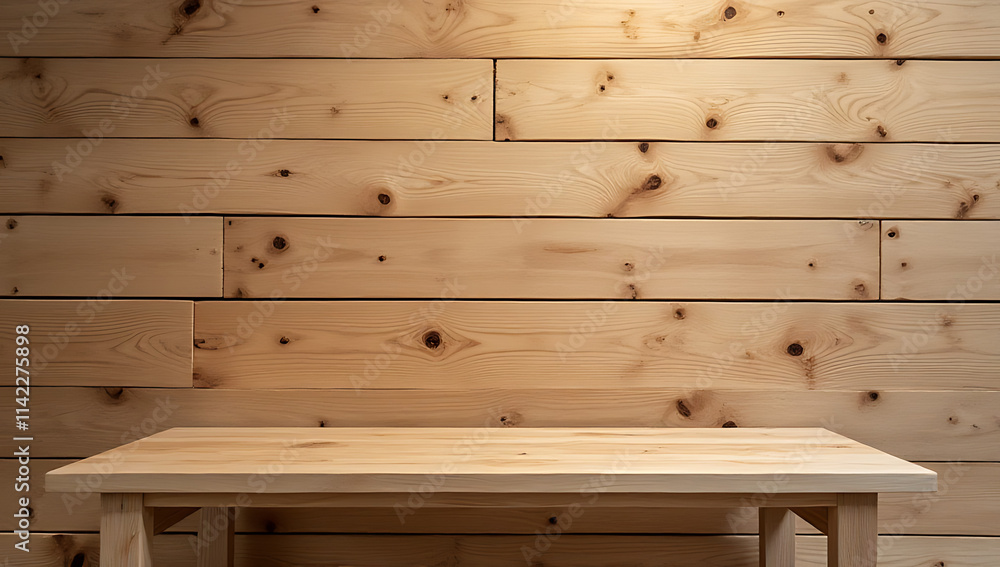 Poster wooden table texture adds a natural element to interior designs for product displays and creation of